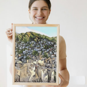 Impressão Em Tela Centenas De Casas De Pintura Kayakoy Fethiye