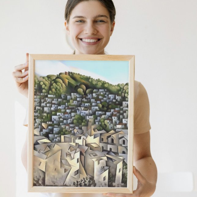 Impressão Em Tela Centenas De Casas De Pintura Kayakoy Fethiye (Criador carregado)