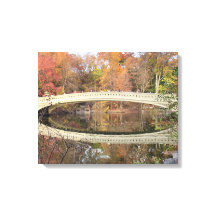 Central Park - Ponte Bow - Impressão de Tela de Ou