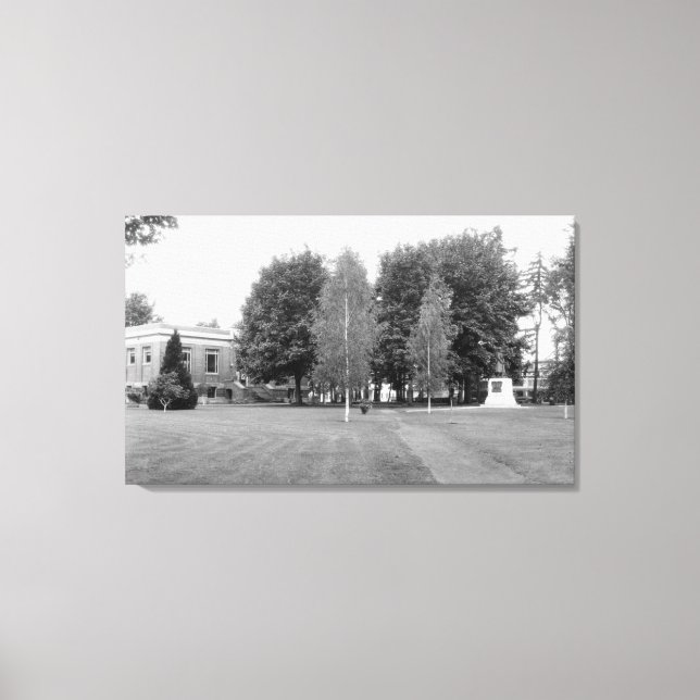 Impressão Em Tela Centralia, WA Town View da Fotografia do City Park (Frente)