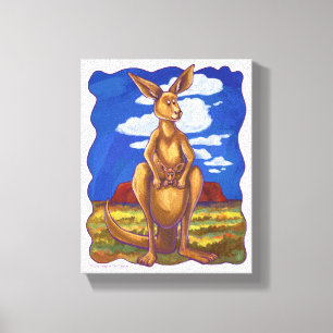 Impressão Em Tela Centro do Partido Kangaroo