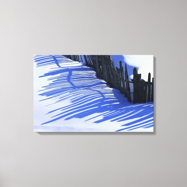 Impressão Em Tela Cerca Sombra na Neve (Frente)