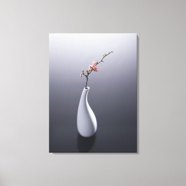 Impressão Em Tela Cereja floresce em vaso (Frente)