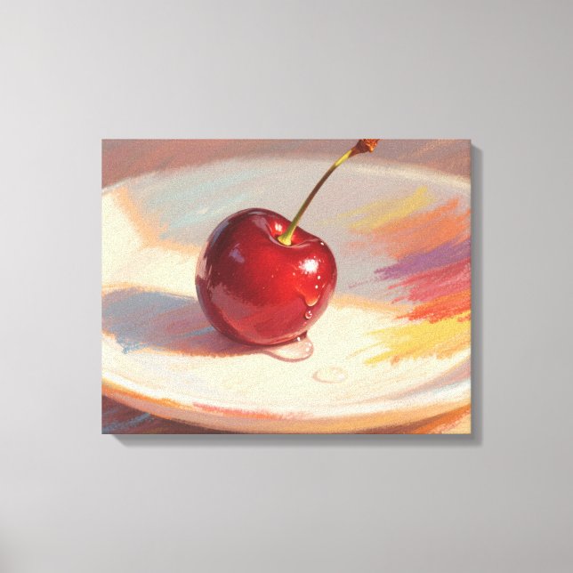 Impressão Em Tela Cereja pastel de óleo (Frente)