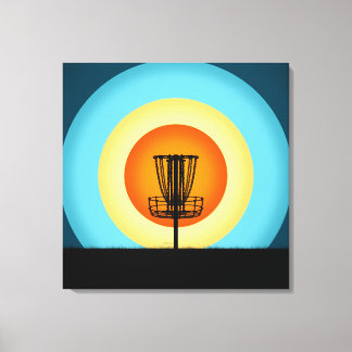 Impressão Em Tela Cesta Colorida de Golfe de Disco