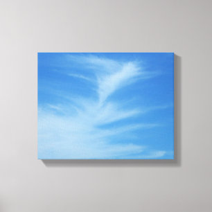 Impressão Em Tela Céu Azul com Nuvens Brancas Foto Abstrata da Natur