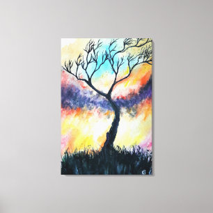 Impressão Em Tela Céu de Sonhos Arte de Pintura em Aquarela