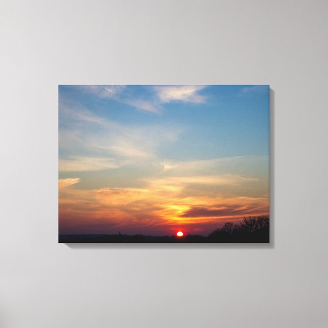 Impressão Em Tela Céu sunset de inverno (Frente)