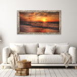 Impressão Em Tela Céu Sunset em Fogo<br><div class="desc">Capture a beleza impressionante de um pôr do sol da frente de uma praia com a ameaça de tempestades no horizonte. Mergulhe nas matizes quentes e na atmosfera serena desta cena atordoante, e deixe-a transformar qualquer espaço em um refúgio de relaxamento e maravilha natural.</div>
