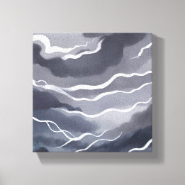 Impressão Em Tela Céus Tempestuosos | Aquarela Escura