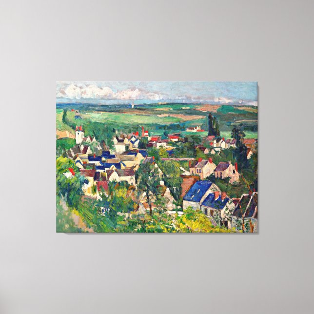 Impressão Em Tela Cezanne - Auvers, Panorâmica View, (Frente)