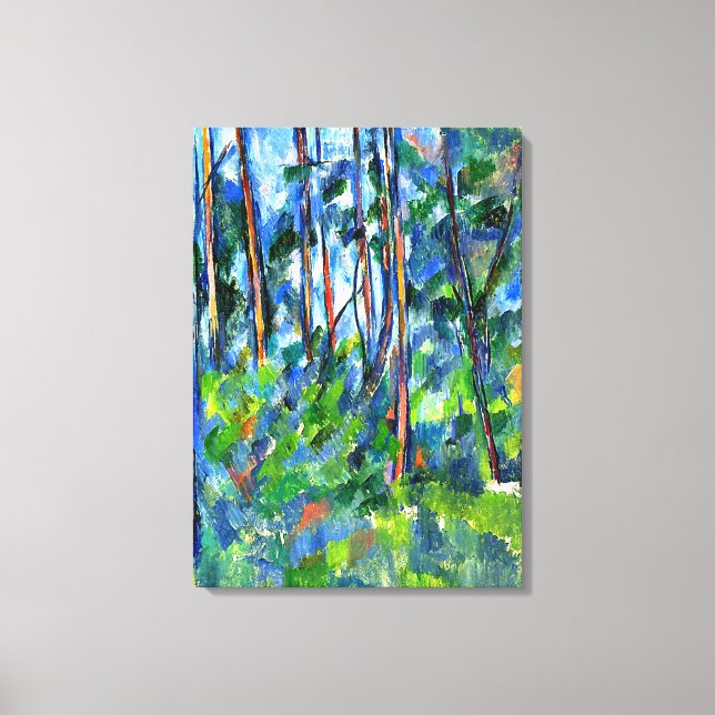 Impressão Em Tela Cezanne - Na floresta, famosa pintura (Frente)