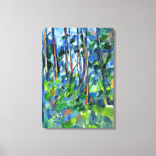 Impressão Em Tela Cezanne - No bosque, famosa pintura