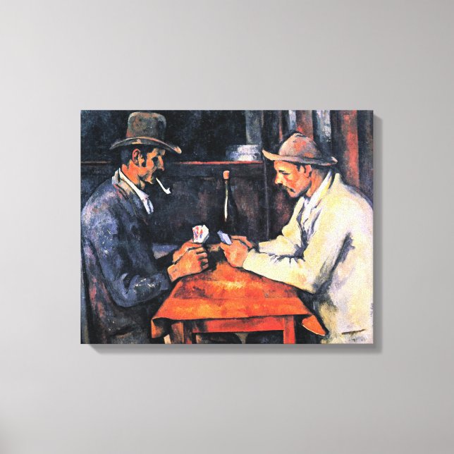 Impressão Em Tela Cezanne - Os Jogadores De Cartão (2) (Frente)