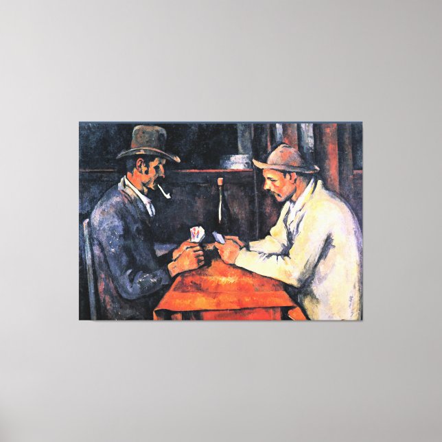 Impressão Em Tela Cezanne - Os Jogadores De Cartão (2) (Frente)