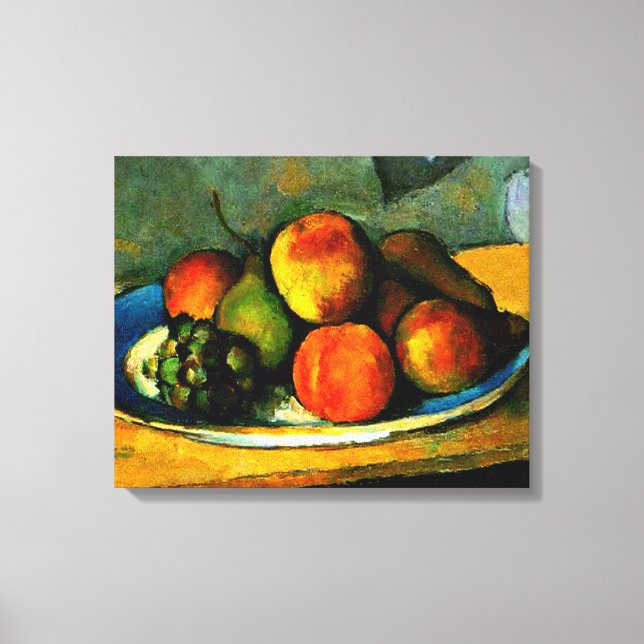 Impressão Em Tela Cezanne - Pêssegos, Peras e Uvas (Frente)