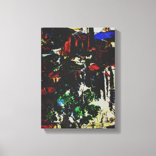 Impressão Em Tela Cezanne Village em Gardanne (Frente)