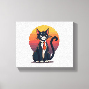 Impressão Em Tela Ch Ch Ch Meow Meow Scary Halloween Costume Cat T-S