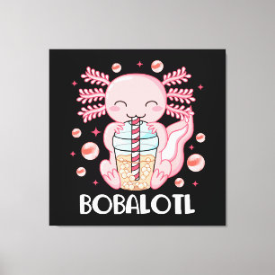 Impressão Em Tela Chá de Bolhas de Axolote Engraçado