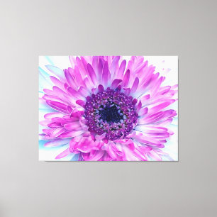 Impressão Em Tela Chá de fraldas Flor Azul Roxo