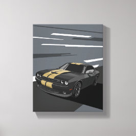 Impressão Em Tela Challenger Black