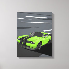 Impressão Em Tela Challenger Green