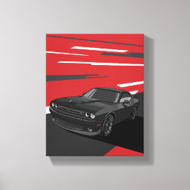 Impressão Em Tela Challenger RT preto