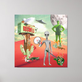 Impressão Em Tela Chamando Todos os Aliens de Colagem de Sobreeranos