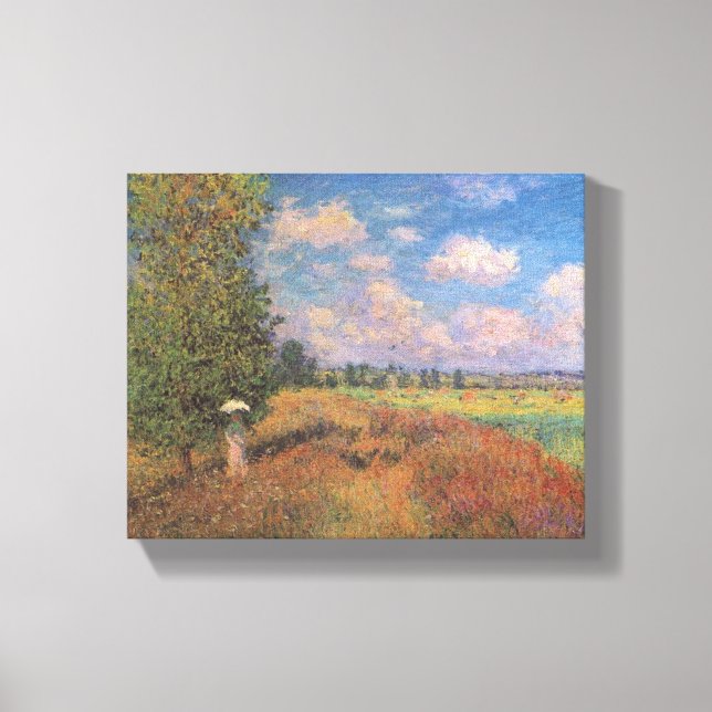 Impressão Em Tela Champ de Coquelicots - Claude Monet - c1875 (Frente)