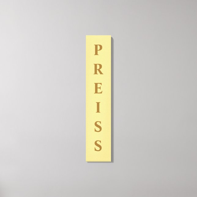 Impressão Em Tela Champagne 1ª/Família/Tela de Sobrenome (Frente)