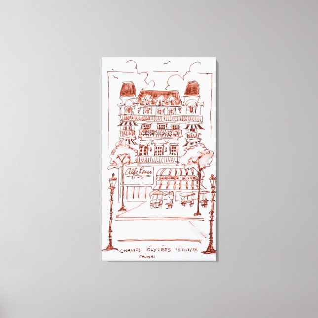 Impressão Em Tela Champs Elysee | Paris, França (Frente)