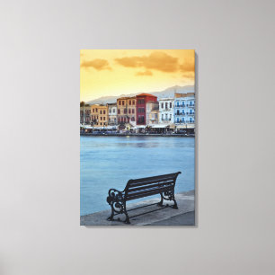 Impressão Em Tela Chania ao entardecer, Chania, Creta, Grécia