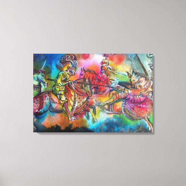 IMPRESSÃO EM TELA CHANSON DE ROLAND/ COMBATE DE KNIGHTS NO TURNO (Frente)