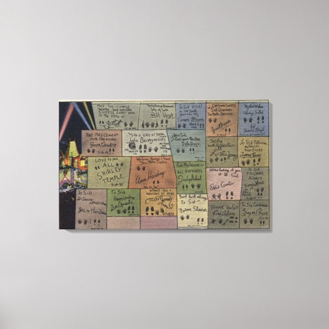 Impressão Em Tela Chão da Fama, Teatro Chinês do Grauman (Frente)