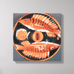 Impressão Em Tela Chapeie a descrição de dois peixes, 350 BC