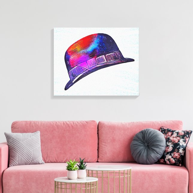 Impressão Em Tela Chapéu de Bowler (Insitu(Sala de estar))