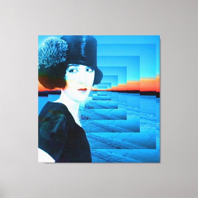 Impressão Em Tela Chapéu superior com neve (Frente)