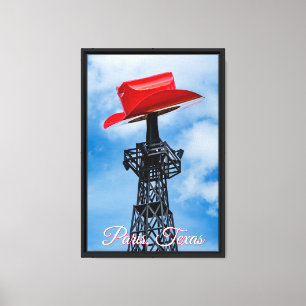 Impressão Em Tela Chapéu Vermelho do Texas, Paris, Texas