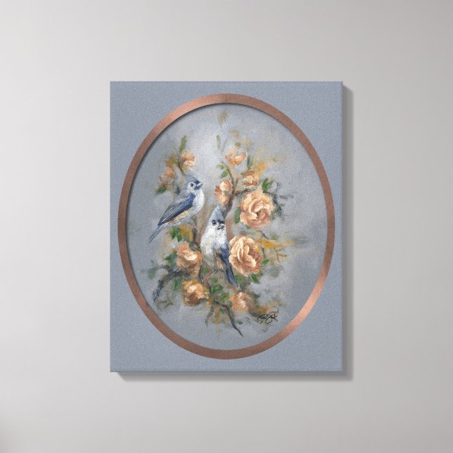 Impressão Em Tela Chapim-de-penacho 16x20" (Frente)