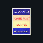 Impressão Em Tela Charente Maritime Art Deco Poster Style Design<br><div class="desc">Nouvelle Aquitaine poster, estilo design. Este design de arte chic Art Deco Poster do Sudoeste da França é um lugar famoso, perfeito para aqueles que querem mostrar o seu amor por esta região. De camisetas a homewares e acessórios, há algo para todos - então por que não se tratar hoje...</div>