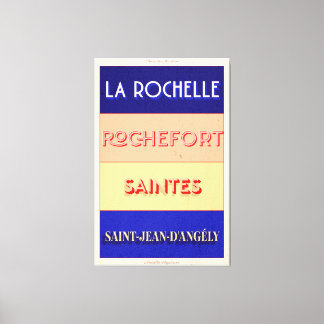 Impressão Em Tela Charente Maritime Art Deco Poster Style Design