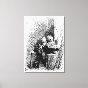 Impressão Em Tela Charles Dickens na fábrica enegrecendo