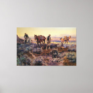 Impressão Em Tela Charles M. Russell's Pagando o Morador (1919)