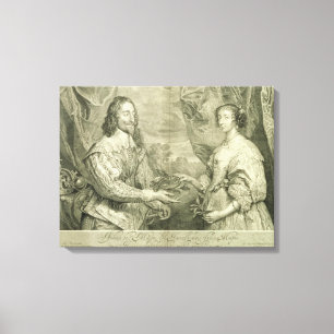 Impressão Em Tela Charles mim (1600-49) e Henrietta Maria (1609-69)
