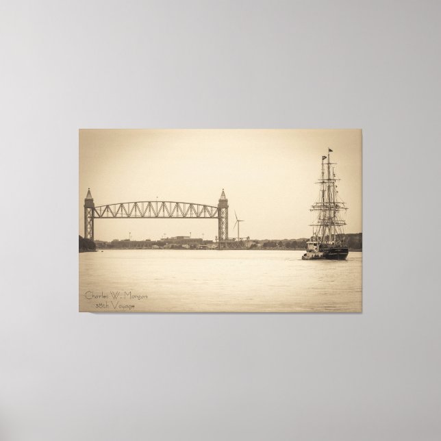 Impressão Em Tela Charles W. Morgan 38th Voyage (Frente)