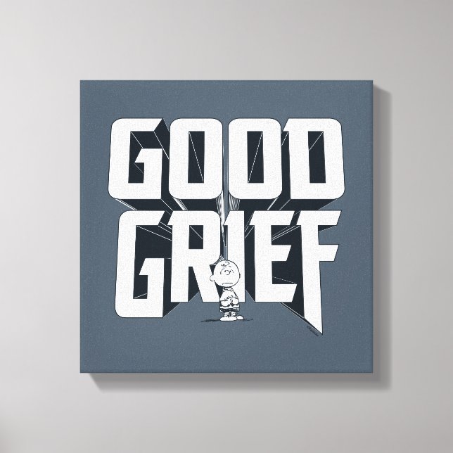Impressão Em Tela Charlie Brown "Good Grief" Rock Banda Tee Graphic (Frente)