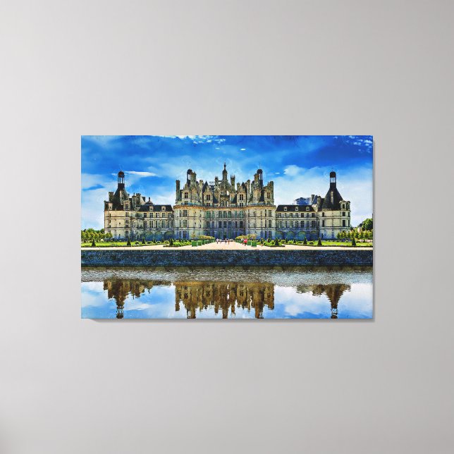 Impressão Em Tela Chateau de Chambord, França. (Frente)