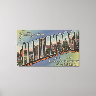 Impressão Em Tela Chattanooga, Tennessee - grandes cenas da letra