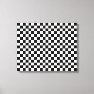 Impressão Em Tela Checkerboard preto e branco clássico por STaylor