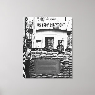 Impressão Em Tela Checkpoint Charlie Berlin